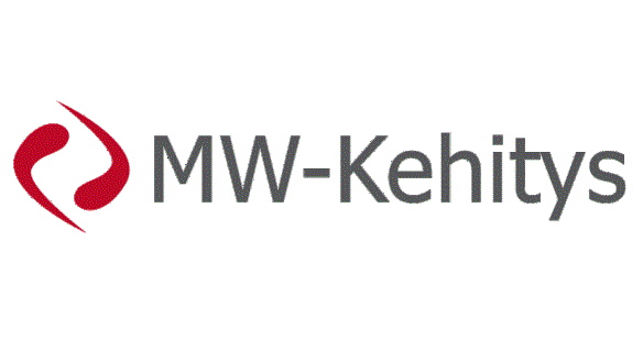 MW-Kehitys Oy:n puna-musta logo